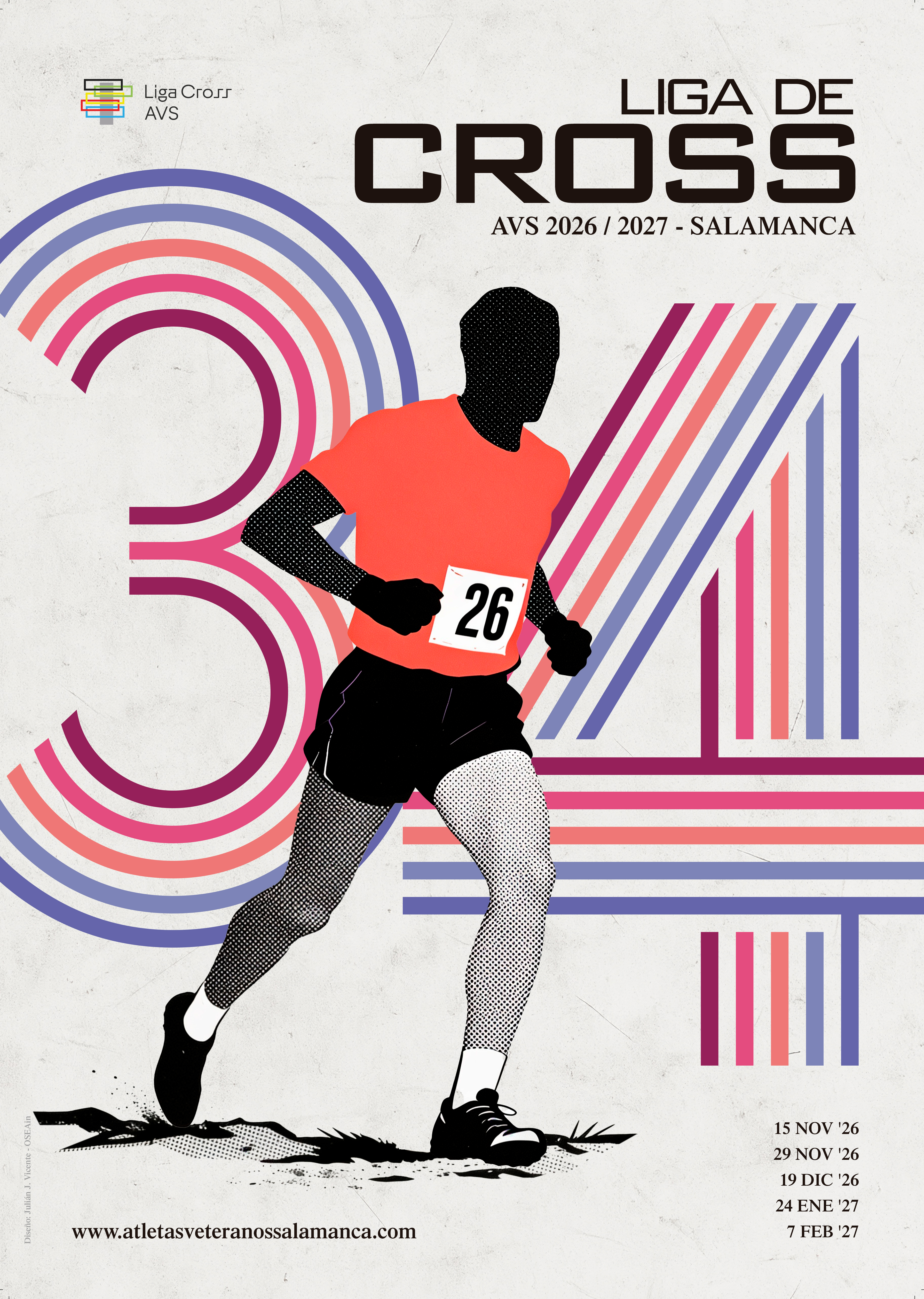 Cartel oficial 34 Liga de Cross AVS 2026/2027